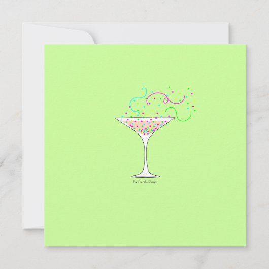 Confetti Bachelorette Kaart (Achterkant)