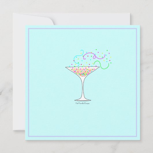 Confetti Bachelorette Kaart (Achterkant)