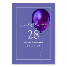 Confetti Ballon Tafelnummer