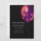 Confetti Ballonbruiloft Save The Date (Voorkant)