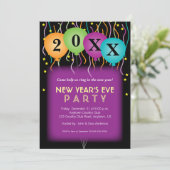 Confetti & Ballonnen, Nieuwjaar Eva Party Kaart (Staand voorkant)