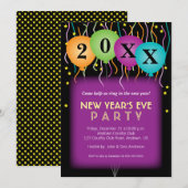 Confetti & Ballonnen, Nieuwjaar Eva Party Kaart (Voorkant / Achterkant)