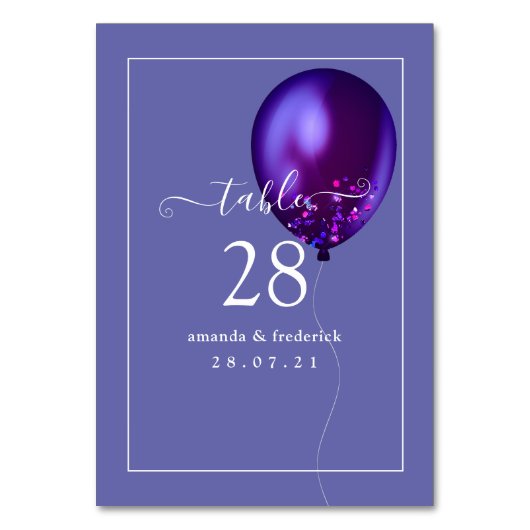 Confetti-ballonnummer Kaart (Voorkant)