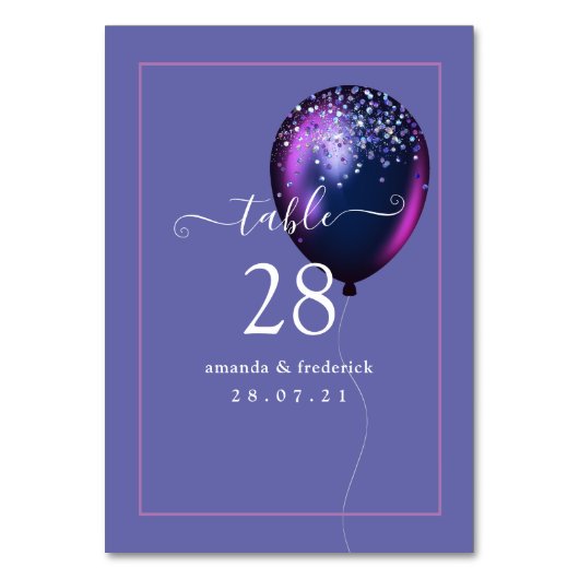 Confetti-ballonnummer Kaart (Achterkant)