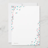 Confetti Balloon Gender Reveal Party Kaart (Achterkant)