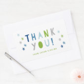 Confetti Bash | Kinderfeestje bedanksticker Rechthoekige Sticker (Envelop)