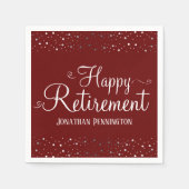 Confetti bij pensionering servet (Voorkant)