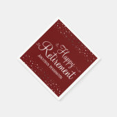 Confetti bij pensionering servet (Hoek)