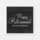 Confetti bij pensionering servet (Voorkant)