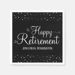 Confetti bij pensionering servet