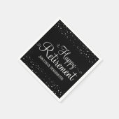 Confetti bij pensionering servet (Hoek)