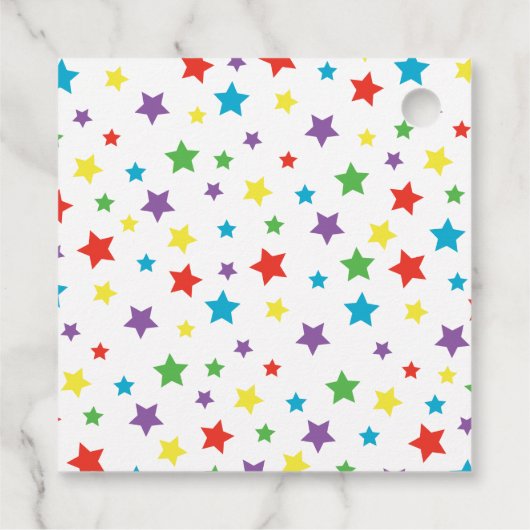 Confetti Birthday Cake Favor Gift Labels (Achterkant)