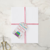 Confetti Birthday Cake Personalized Gift Labels Cadeaulabel (Met Touw)