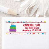 Confetti Birthday Cake Return Address Labels (Insitu)