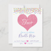 Confetti Birthday Invite Kaart (Voorkant)