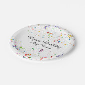 Confetti Birthday Party Papieren Bordje (Gekanteld)