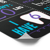 Confetti Birthday-schoolbord voor bordbord Poster (Hoek)