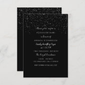 Confetti Black Vrijgezellenfeest Birthday 16th Kaart (Voorkant / Achterkant)