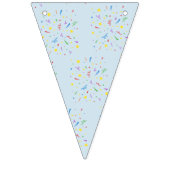 Confetti Blauw 1e verjaardag Vlaggetjes (Eerste vlag)