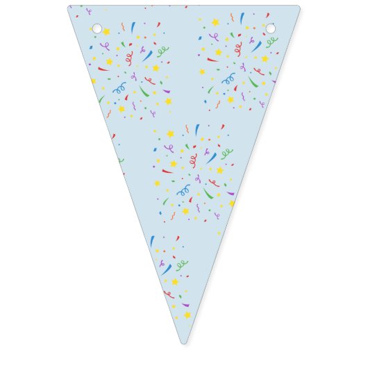 Confetti Blauw 1e verjaardag Vlaggetjes (Eerste vlag)