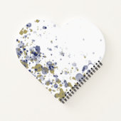 Confetti Blauw Goud Notitieboek (Achterkant)