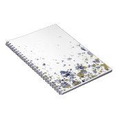 Confetti Blauw Goud Notitieboek (Rechterzijde)