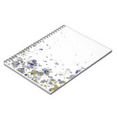 Confetti Blauw Goud Notitieboek (Linkerzijde)