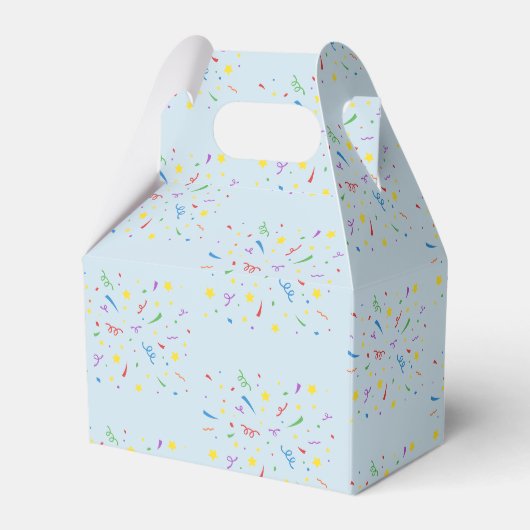 Confetti Blauwe 1e Verjaardag Bedankdoosjes (Voorkant Zijde)