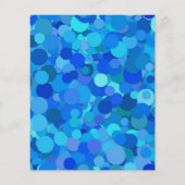 Confetti Blauwe afstuderen-advieskaart (Achterkant)