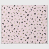 Confetti - bleke roze rol cadeaupapier (Vlak)