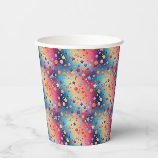 Confetti Bliss Papieren Bekers (Achterkant)