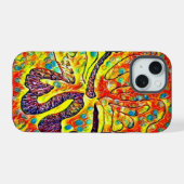 Confetti Bloem Hoesje iPhone 15 Case (Achterkant horizontaal)