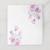 Confetti Bloem Marine roze trouwplaats kaarten Plaatskaartje (Buitenkant ongevouwen)