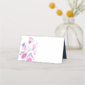 Confetti Bloem Marine roze trouwplaats kaarten Plaatskaartje (Achterkant)