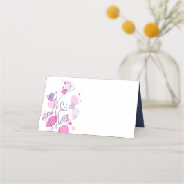 Confetti Bloem Marine roze trouwplaats kaarten Plaatskaartje