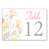 Confetti - bloem - taartnummers kaart (Voorkant)