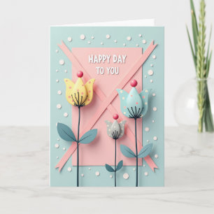 Confetti Bloem Verjaardagskaart Kaart