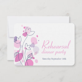 Confetti bloemblaadjes blauw roze repetitie nodig kaart