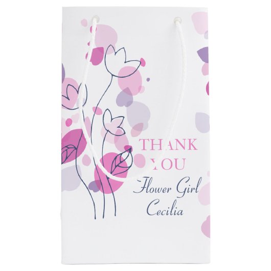 Confetti bloemblaadjes bruiloft bloem meisje gunst klein cadeauzakje (Achterkant)