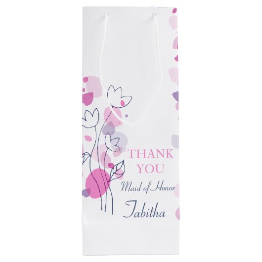 Confetti bloemblaadjes bruiloft Maid of Honor wijn Wijn Cadeautas (Achterkant)