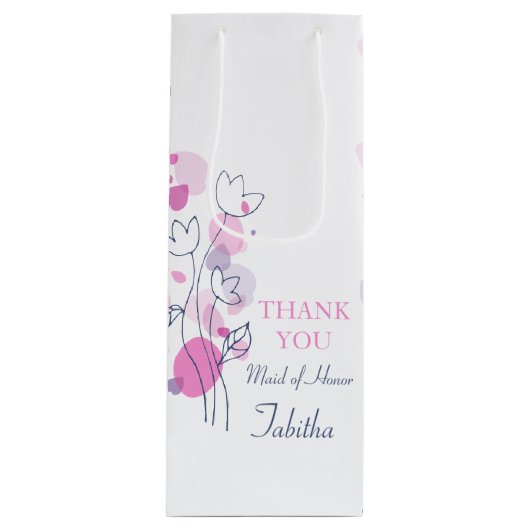 Confetti bloemblaadjes bruiloft Maid of Honor wijn Wijn Cadeautas (Voorkant)