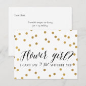 Confetti Bloemenmeisje | Bridesmaid Kaart (Voorkant / Achterkant)