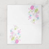 Confetti bloemenroze blauw groen plaatskaarten plaatskaartje (Buitenkant ongevouwen)
