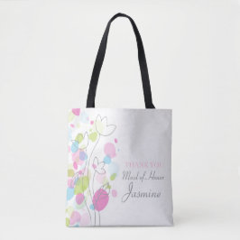 Confetti bloemmeisje van een eertas tote bag