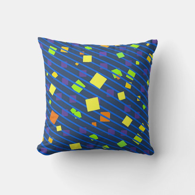 Confetti Blue Decorative Sierkussen (Voorkant)