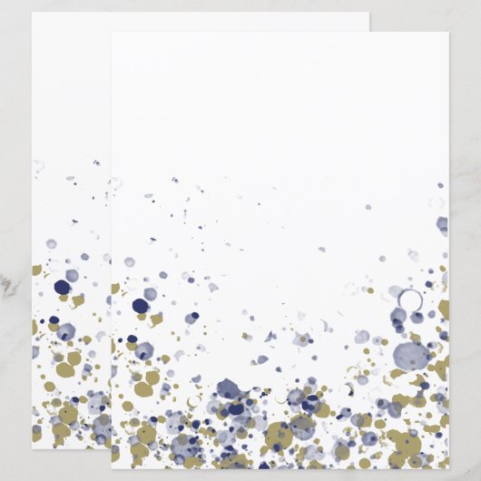 Confetti Blue Gold (Voorkant / Achterkant)