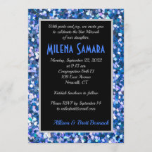 Confetti Blue Invitation