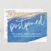 Confetti & Blue Waterverf uitgesteld Briefkaart (Voorkant / Achterkant)