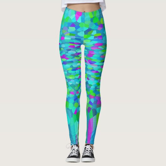 Confetti Blues Franje Leggings (Voorkant)