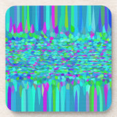 Confetti Blues Fringe Bier Onderzetter (Voorkant)
